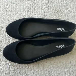 Melissa Sweet Love Velvet black Flats size 9